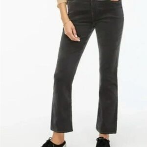 J. Crew High-Rise Crop Flare Pants in Gray